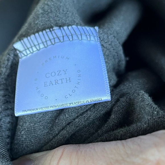 Cozy Earth Men's Bamboo Hoodie In Gray Sz Medium - Picture 4 of 12